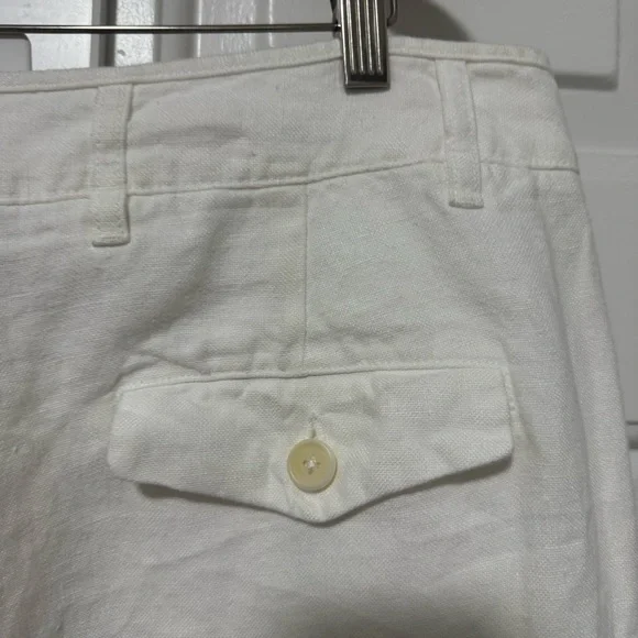 Poetry 100% Linen White Pants Women’s Size US 12